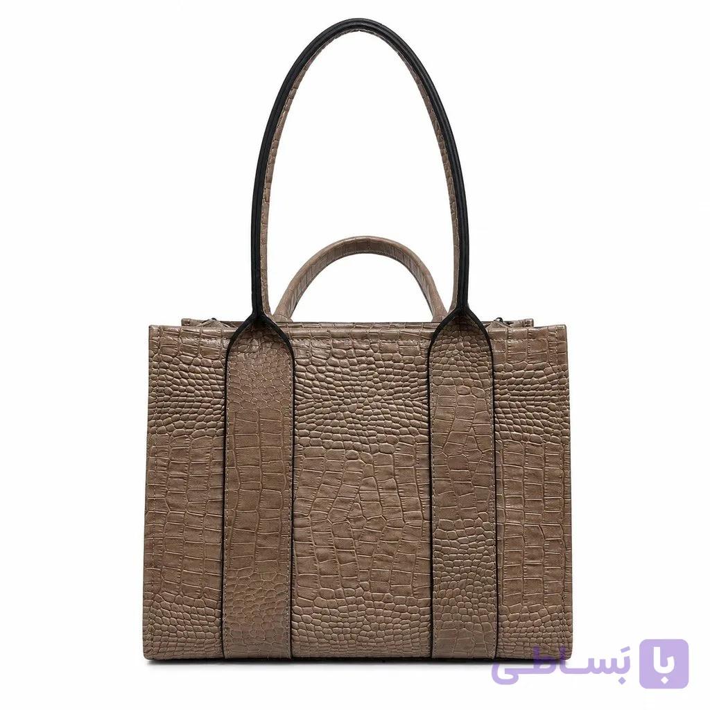 کیف چرم زنانه مدل توت بگ چرم میراث رنگ کرم فلوتر (چرم طبیعی) — تصویر 1
