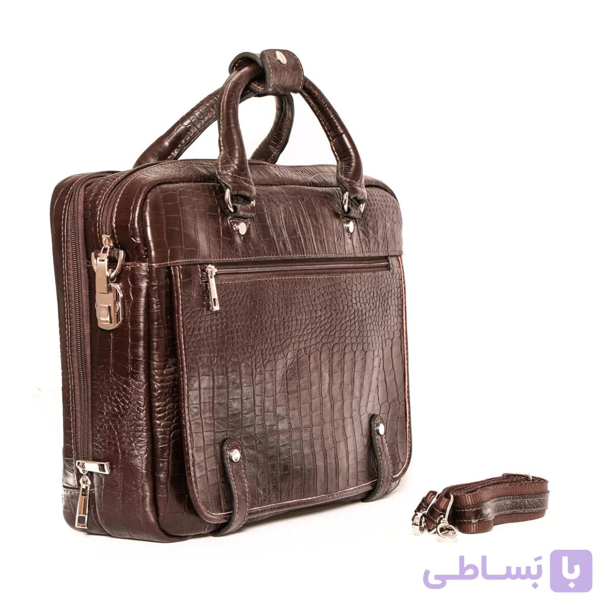 کیف اداری چرم میراث مدل 415 قهوه ای(چرم طبیعی) — تصویر 1