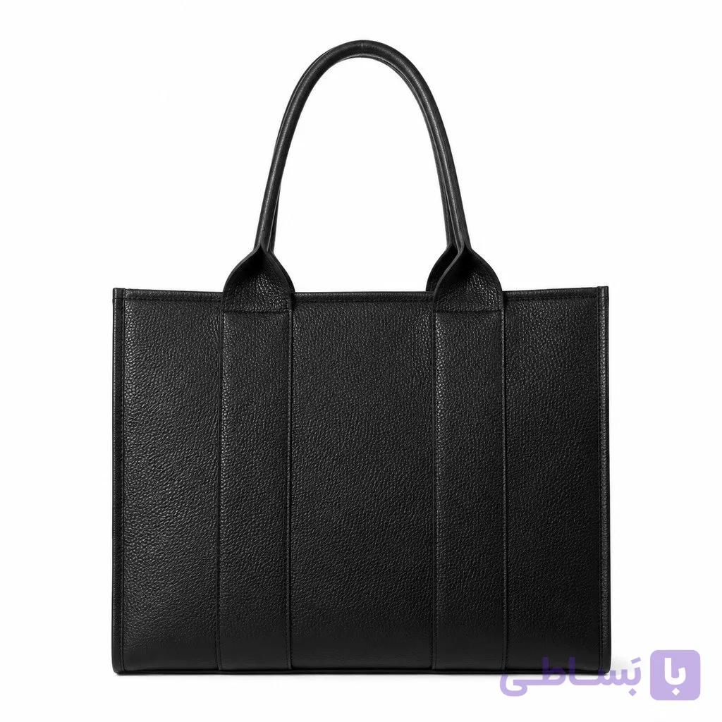 کیف چرم زنانه مدل توت بگ چرم میراث رنگ مشکی فلوتر (چرم طبیعی) — تصویر 1