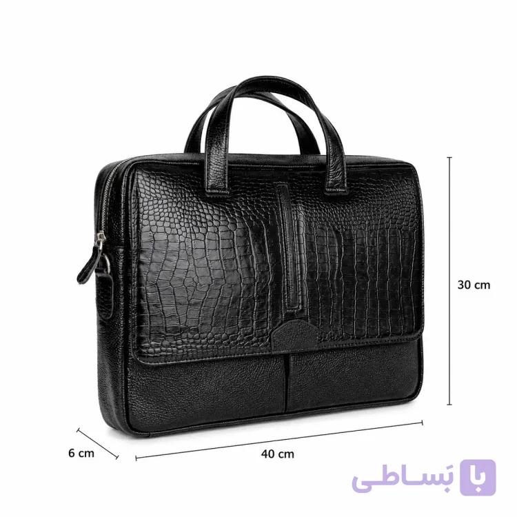 کیف اداری مردانه چرم میراث مدل 1156 مشکی (چرم طبیعی) — تصویر 1