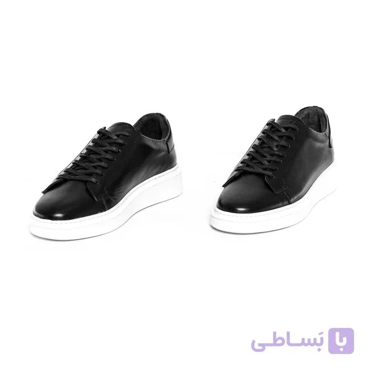 کفش مردانه چرم مدل ونس VIP مشکی (چرم طبیعی) — تصویر 1