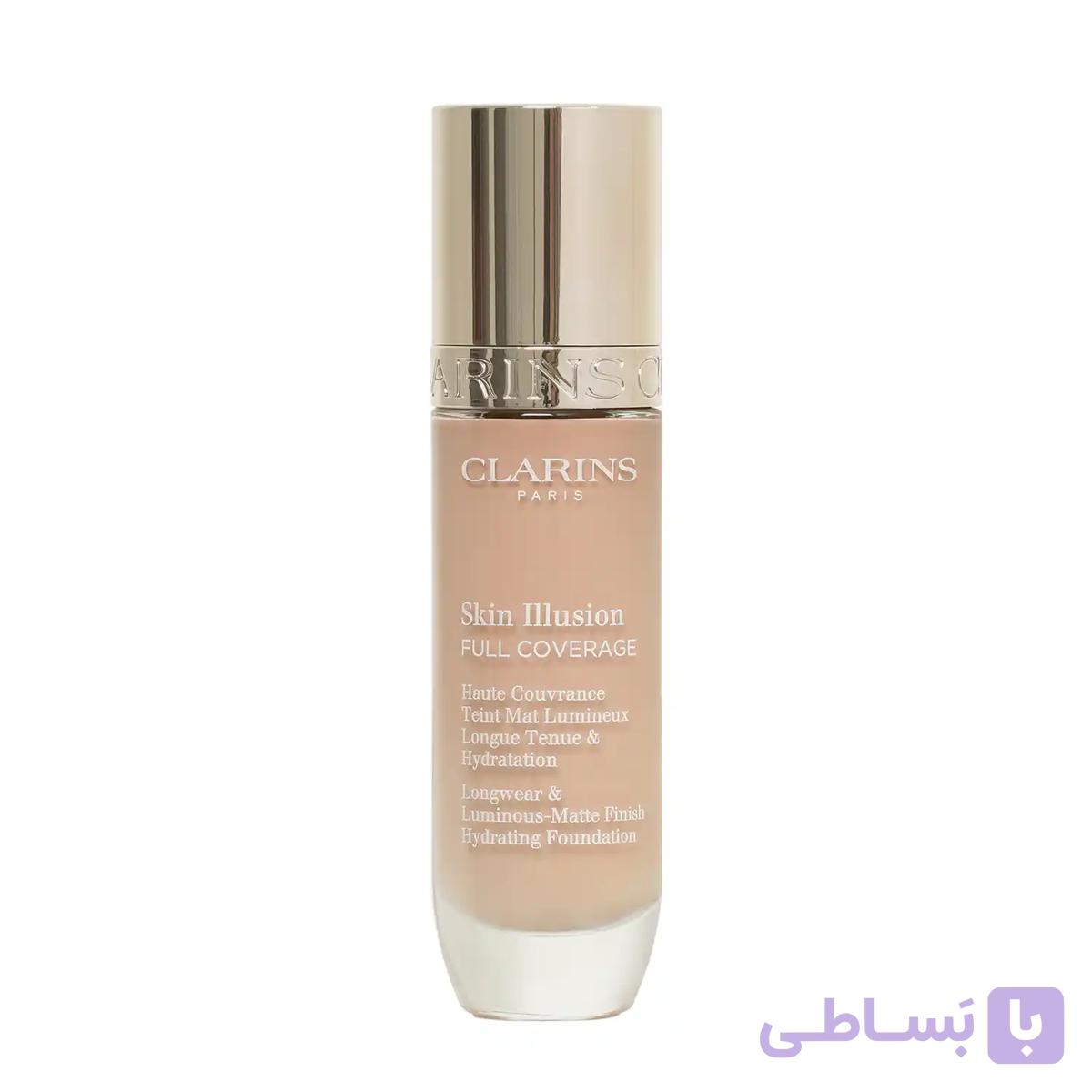 کرم پودر مات و آبرسان کلارنس Clarins مدل Skin Illusion شماره 107C حجم 30 میل — تصویر 1