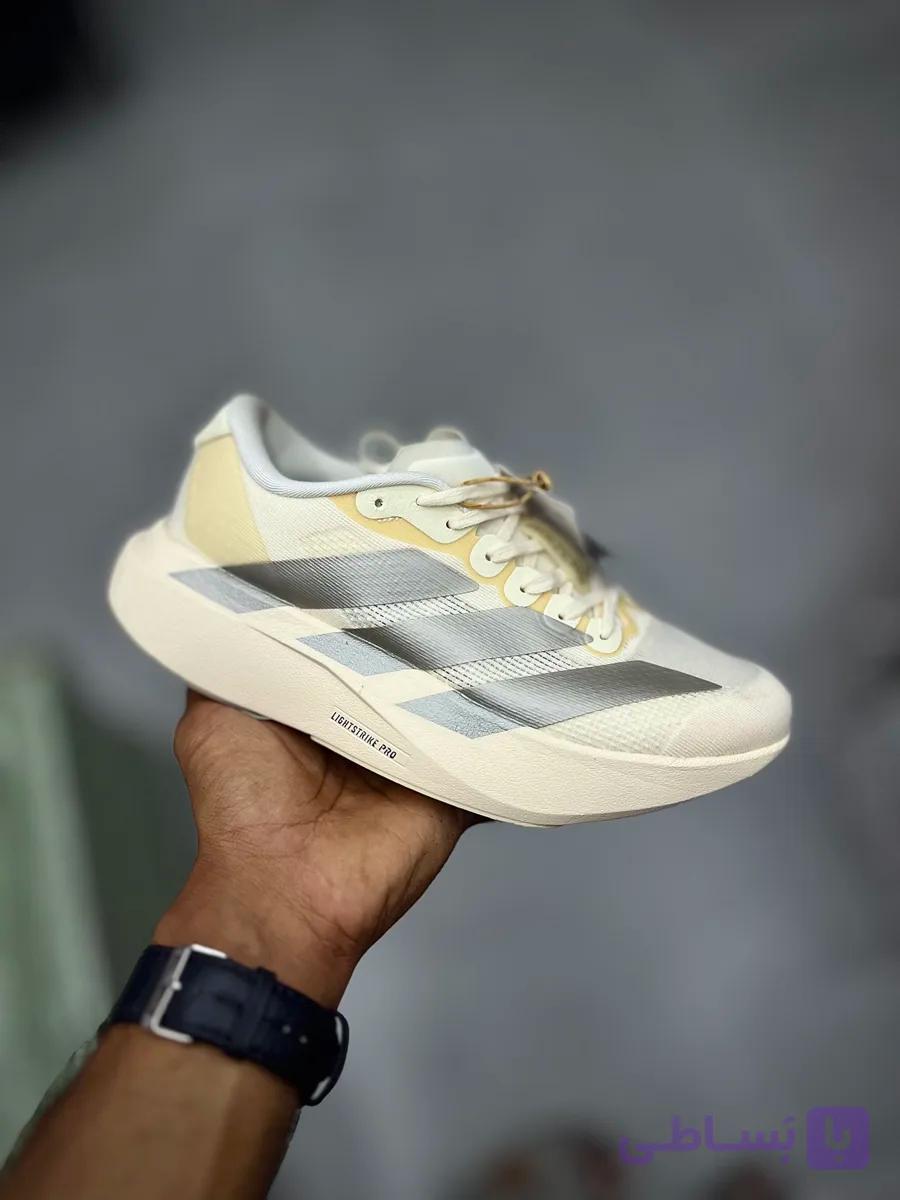 کتونی آدیداس آدی زیرو کرمی نقره‌ای زنانه | Adidas Adizero Evo SL ATR Cream Silver — تصویر 1