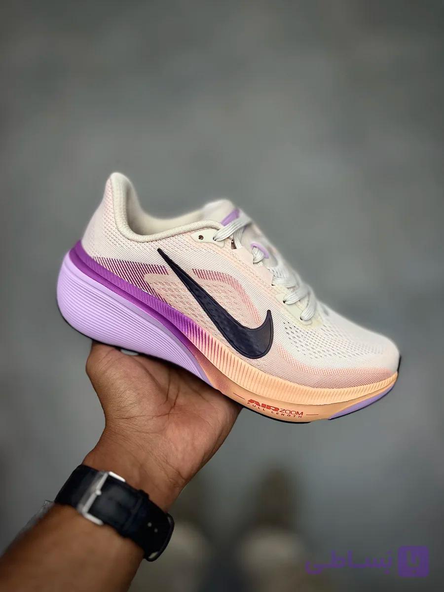 کتونی نایکی پگاسوس کرمی بنفش | Nike Pegasus 42 beige purple — تصویر 1