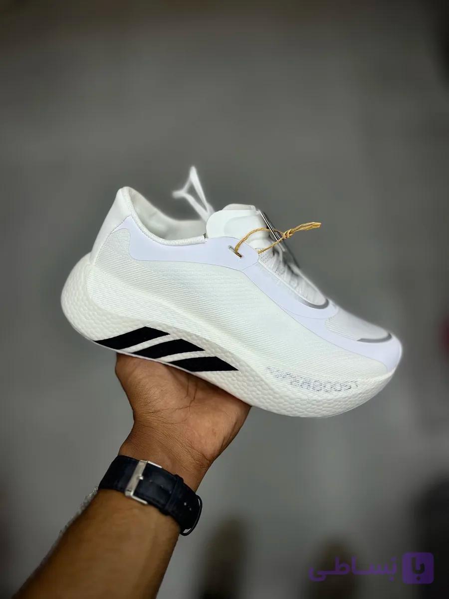 کتونی آدیداس هایپر بوست سفید طوسی تیره | adidas Hyperboost — تصویر 1