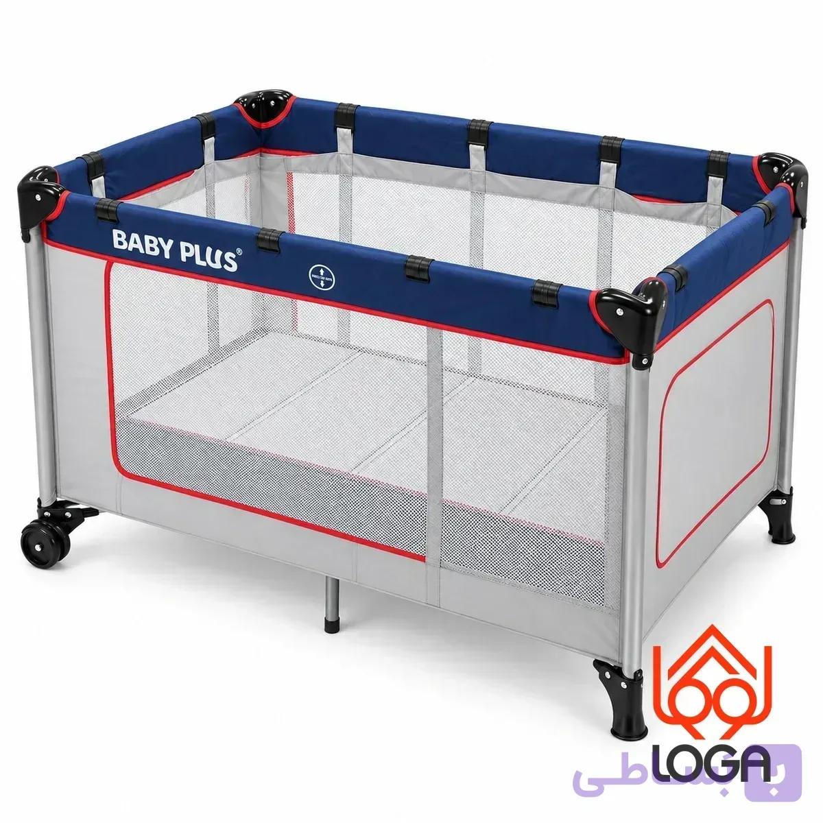گهواره و پارک بازی کودک Baby Plus مدل BP8060 | جمع‌شونده و مناسب استراحت کودک — تصویر 1