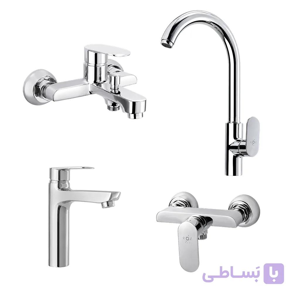 ست شیرآلات 4 تکه شیرآلات رز مدل شیان — تصویر 1