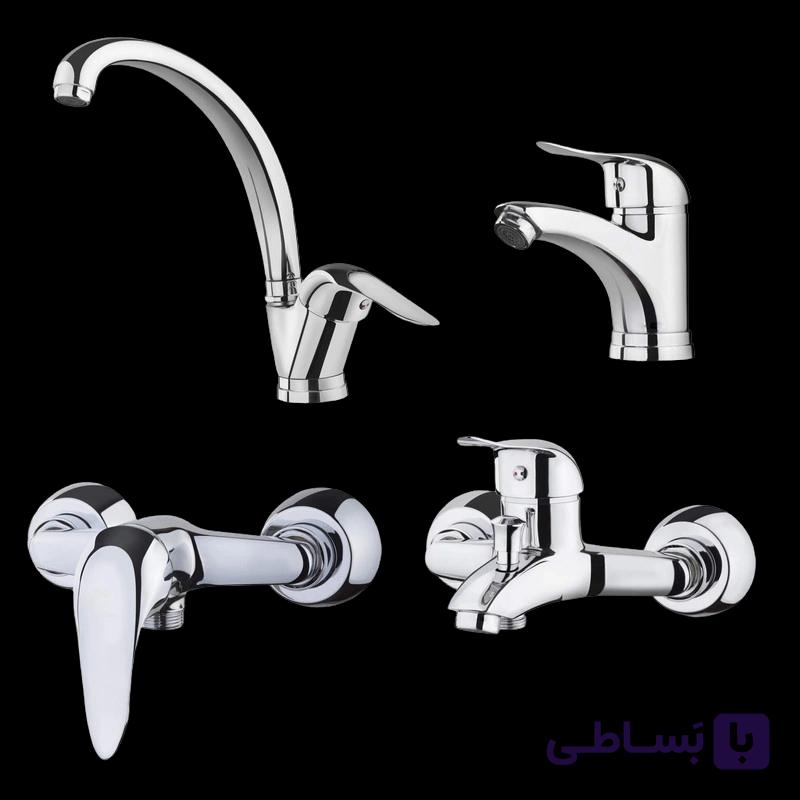 ست شیرآلات 4 تکه شیرآلات رز مدل اکو موج — تصویر 1