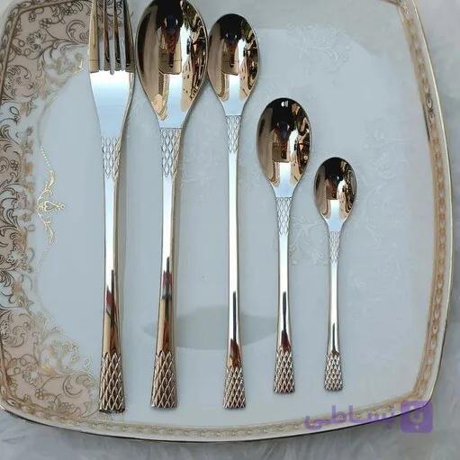 سرویس قاشق وچنگال یونیک آلمان مدل آناناسی ۱۲۰پارچه ۲۴نفره