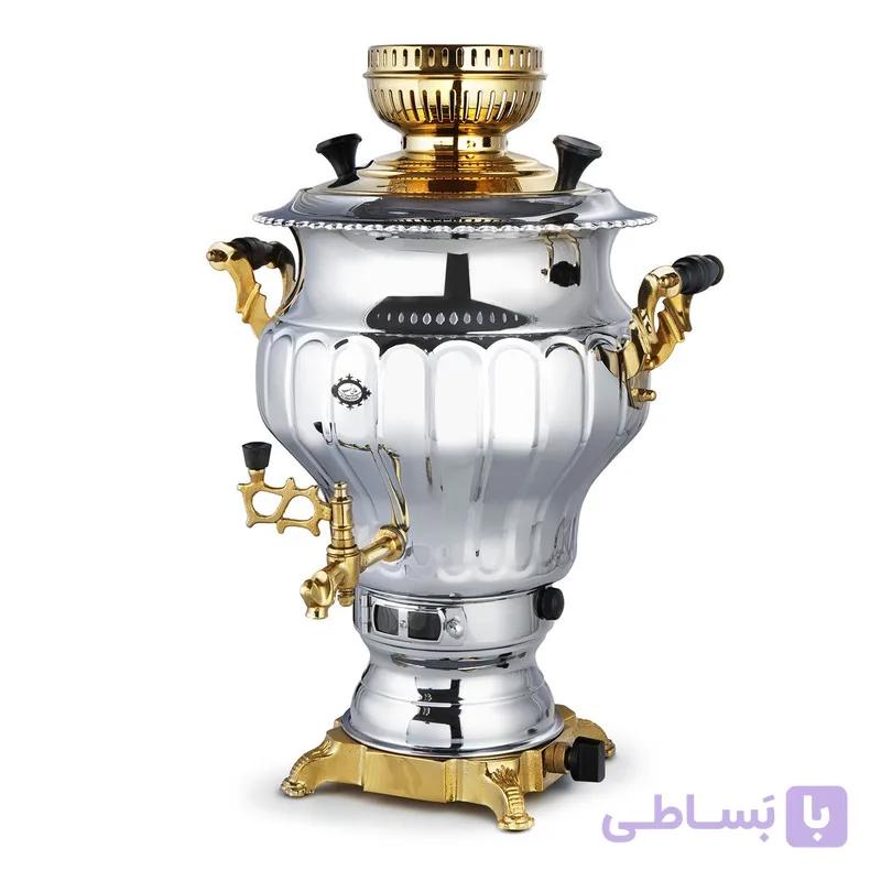 سماور گازی عالی نسب مدل نگار نفیس طلایی6 لیتر