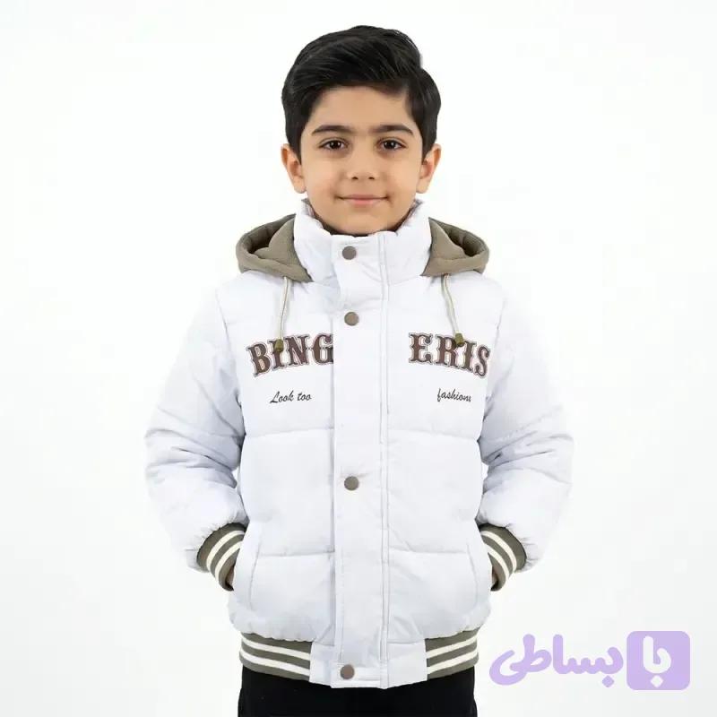 کاپشن سیلیکونی پسرانه BING رنگ سفید — تصویر 1