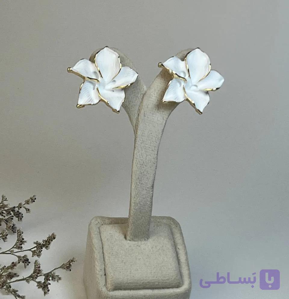 گوشواره میناکاری طرح شکوفه