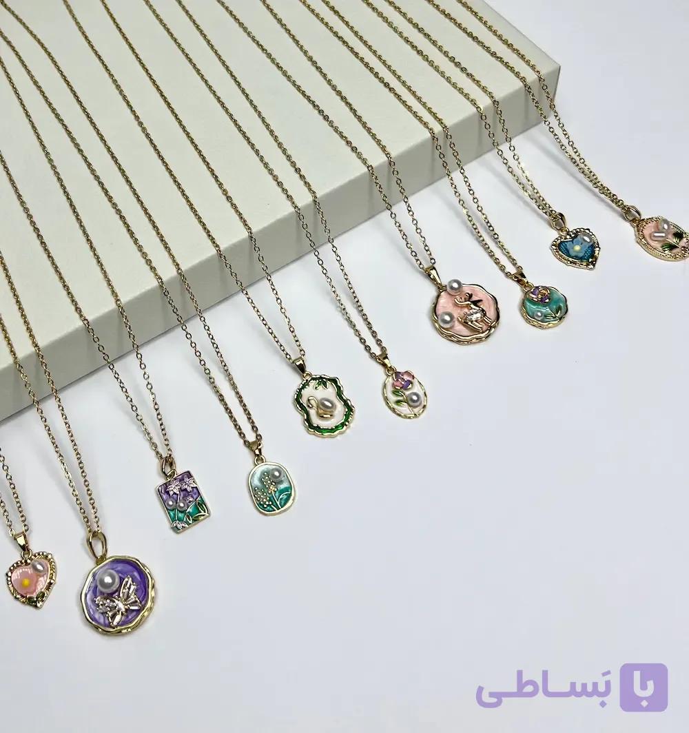 گردنبند میناکاری مینیمال — تصویر 1