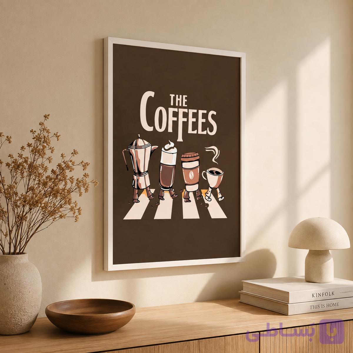 تابلو کافه The Coffees – طرح فانتزی قهوه — تصویر 1