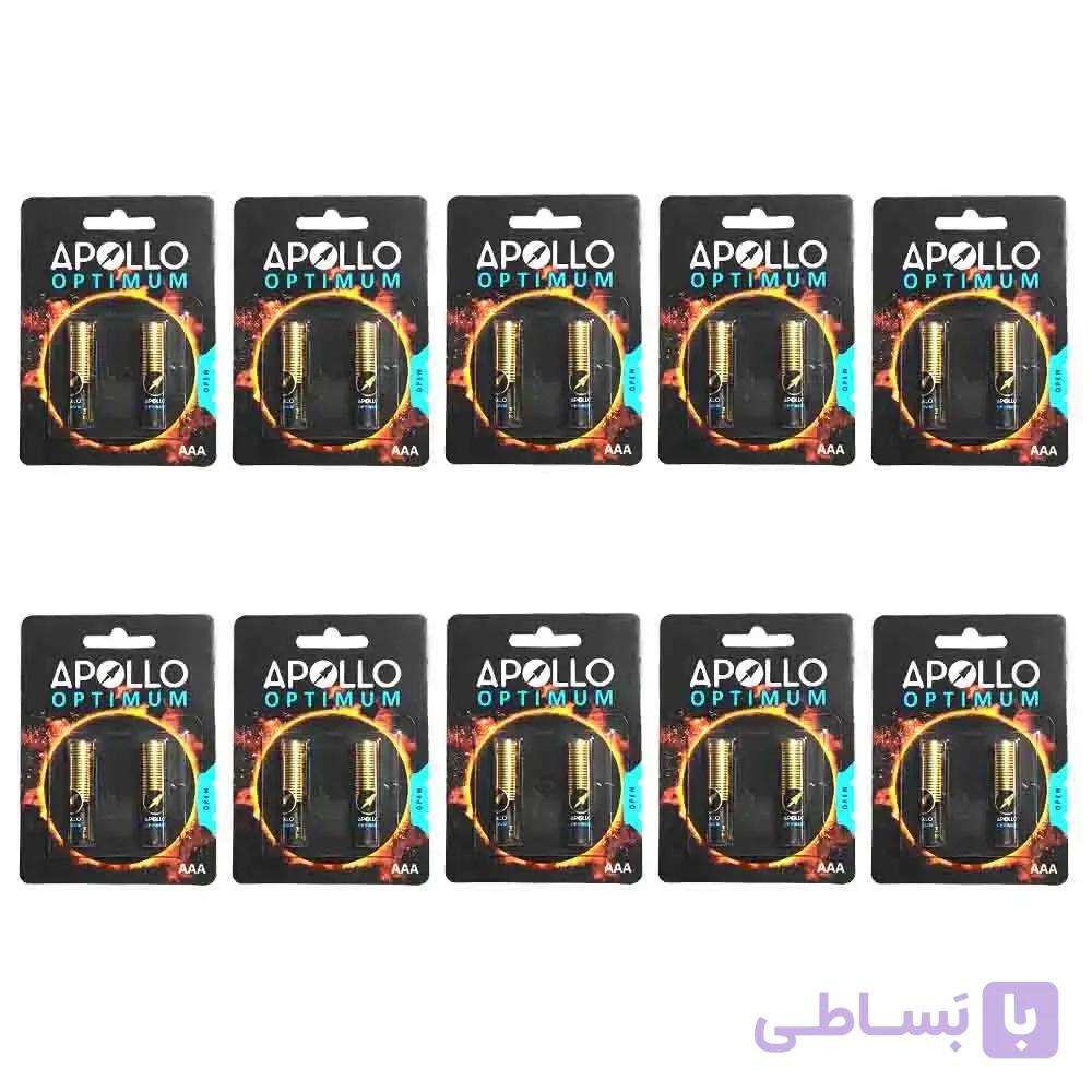 باتری نیم قلمی آپولو مدل OPTIMUM بسته 20 عددی — تصویر 1