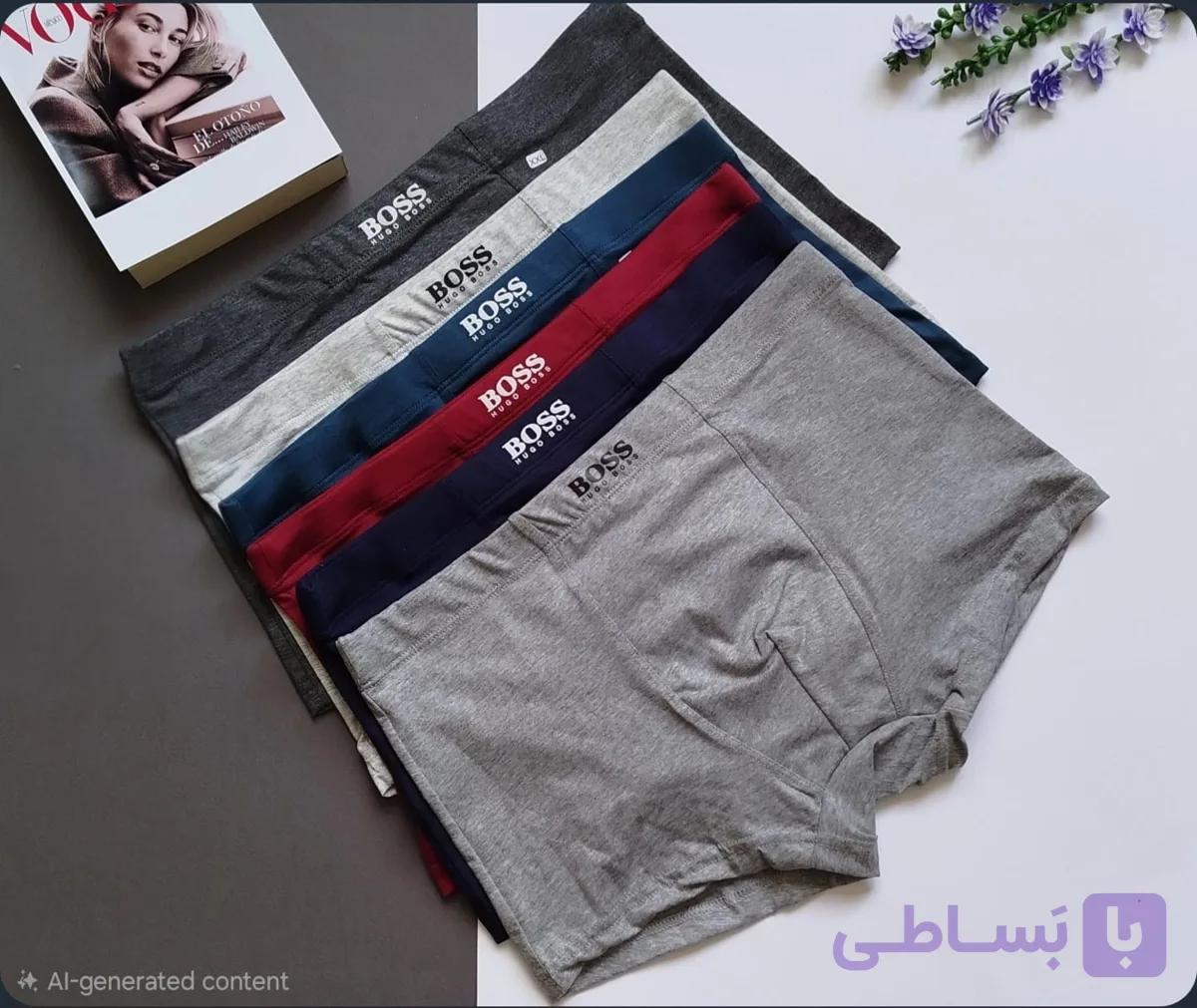 شورت نیم پا مردانه Boos نخ پنبه (چند رنگ) — تصویر 1