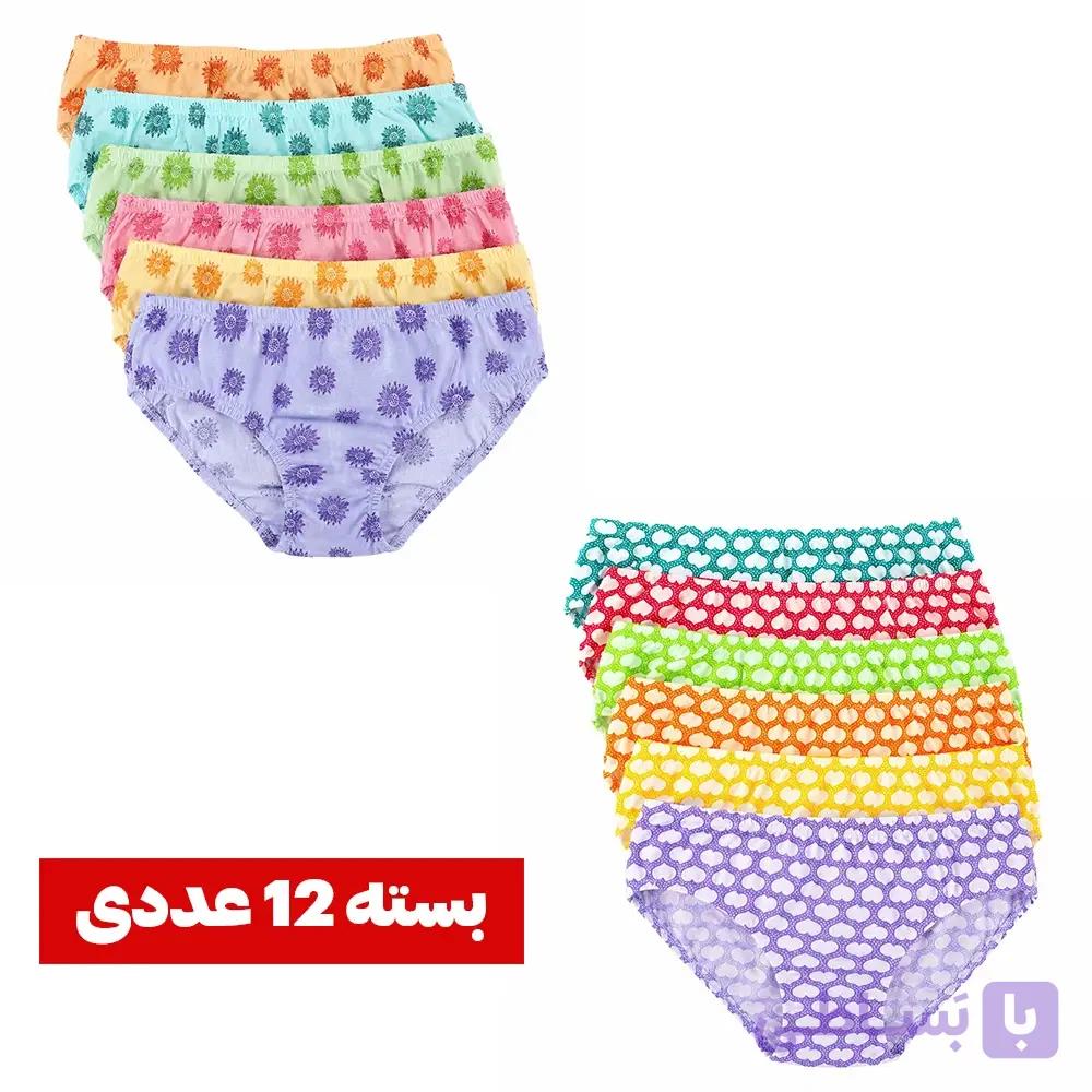 شورت زنانه نخی مدل Relax بسته 12 عددی — تصویر 1