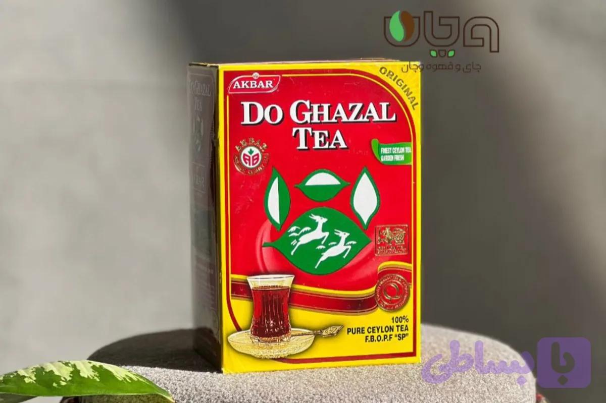 چای دوغزال قرمز شیرنشان 500 گرمی اکبر اورجینال و خوشرنگ