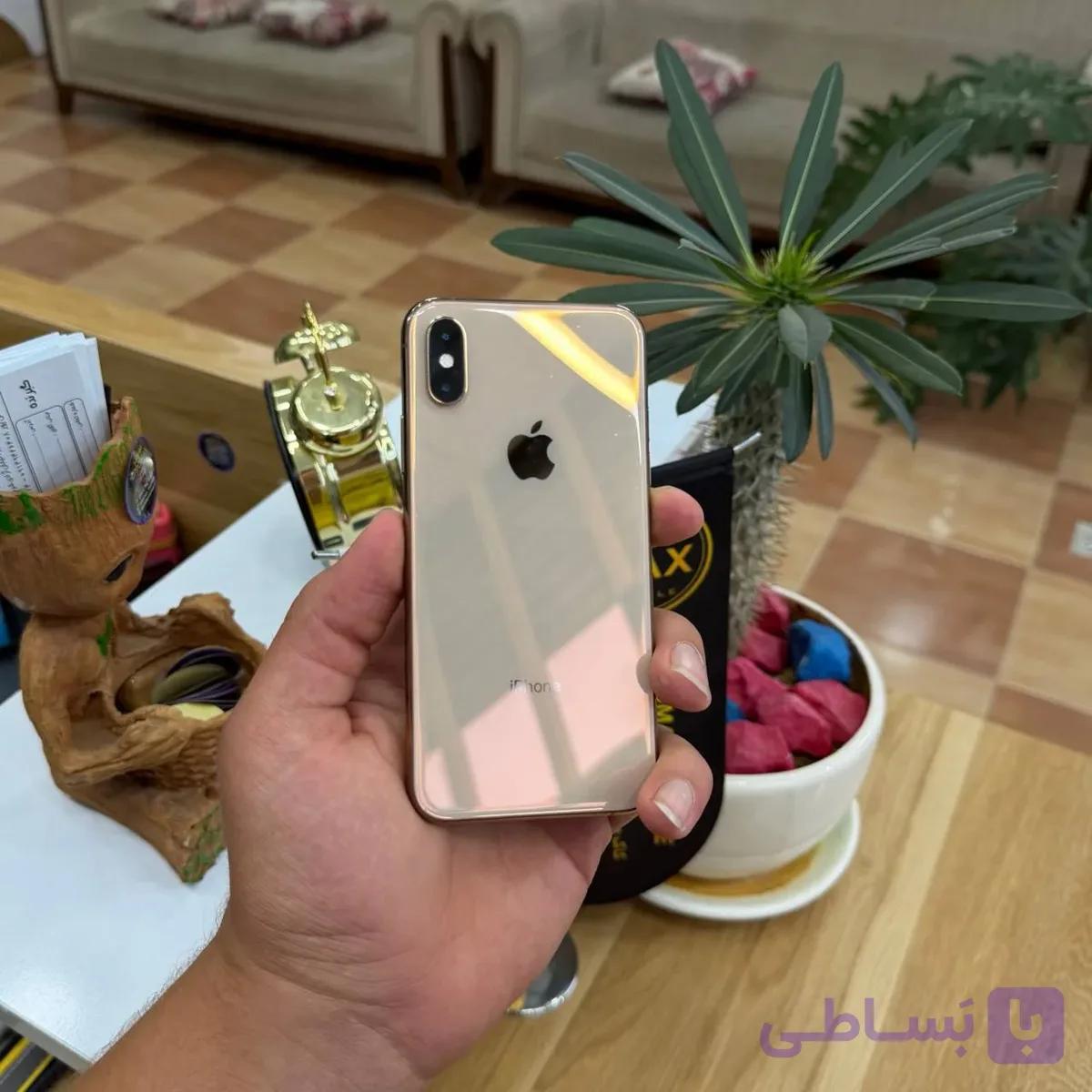 آیفون XS کارکرده 256 گیگابایت تک سیم‌کارت رنگ Gold؛ باتری تعویضی 100٪ — تصویر 1