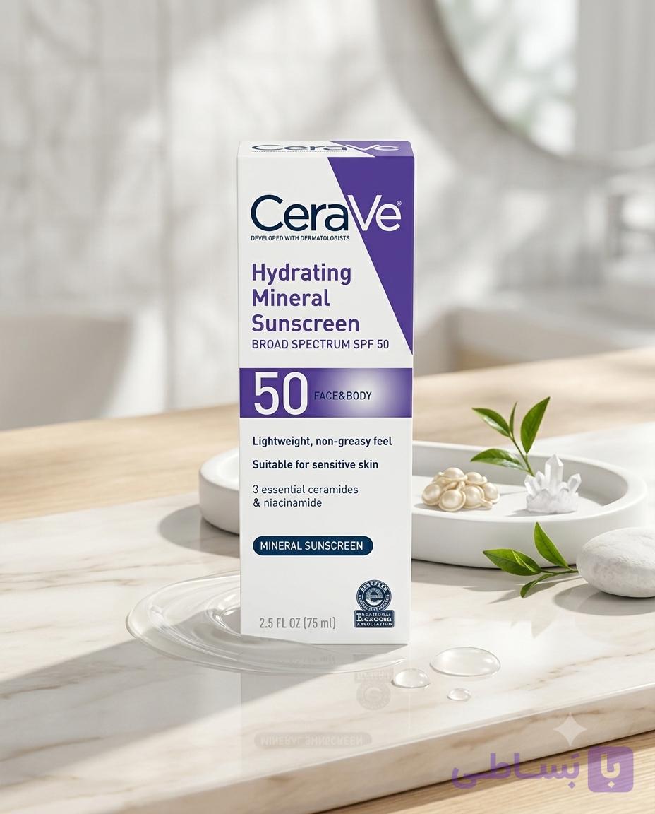 ضد آفتاب مینرال آبرسان سراوی CeraVe با SPF 50 (حجم ۷۵ میل) — تصویر 1