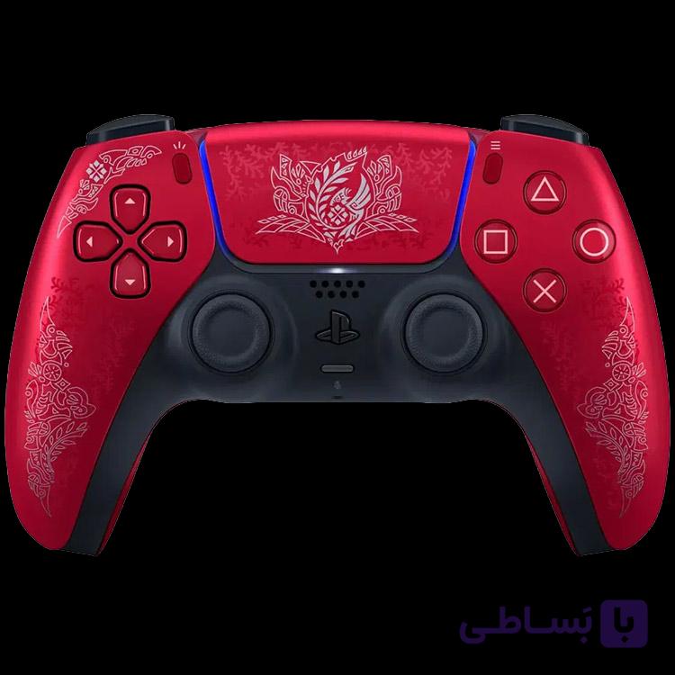 دسته بازی PS5 قرمز متالیک Monster Hunter Wilds — تصویر 1