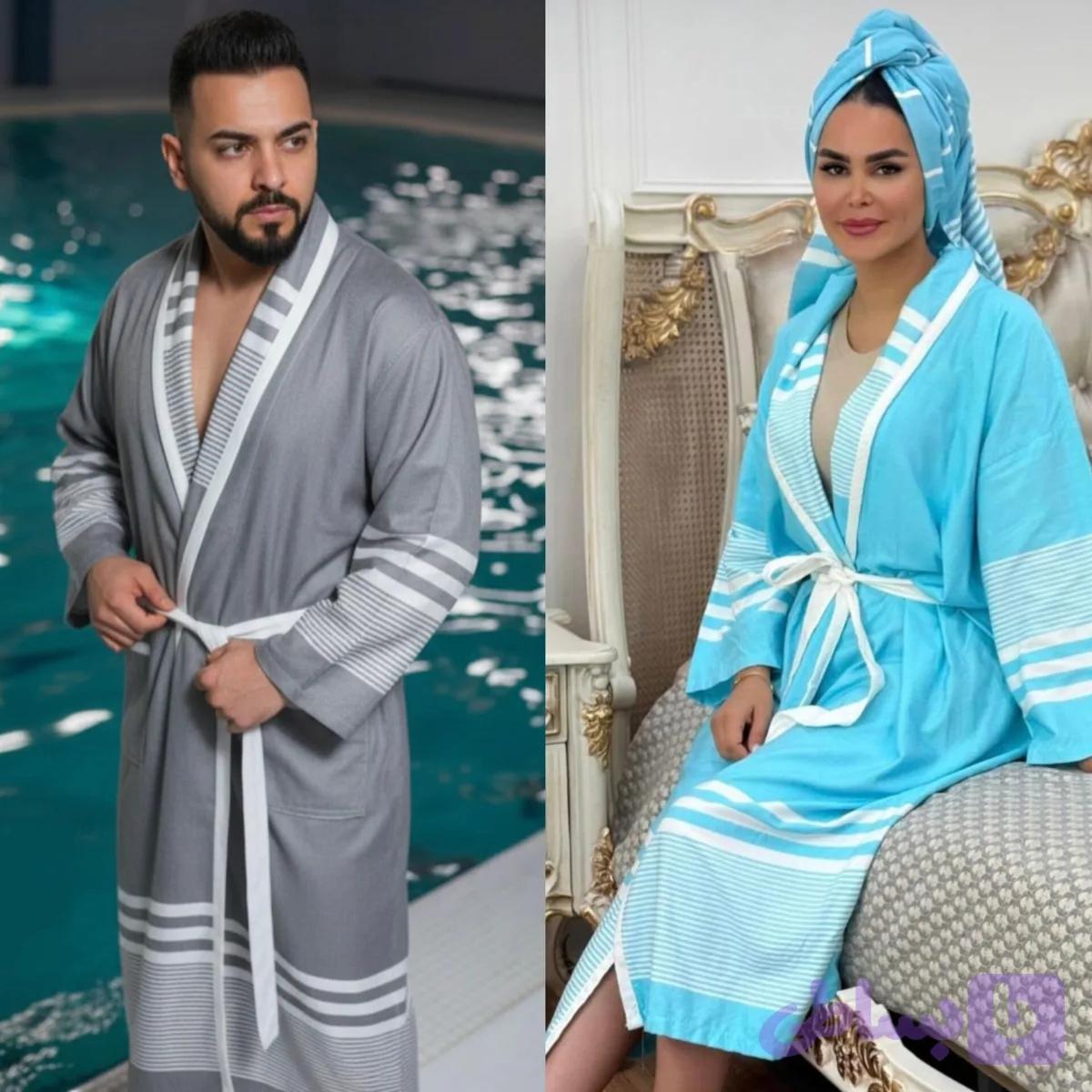 حوله تن پوش نخی طرح ساده زنانه/مردانه