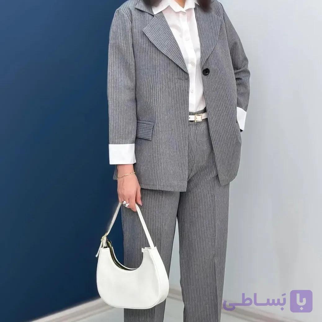 کت شلوار زنانه دیپلمات آنیل سایز 38 تا 50 — تصویر 1