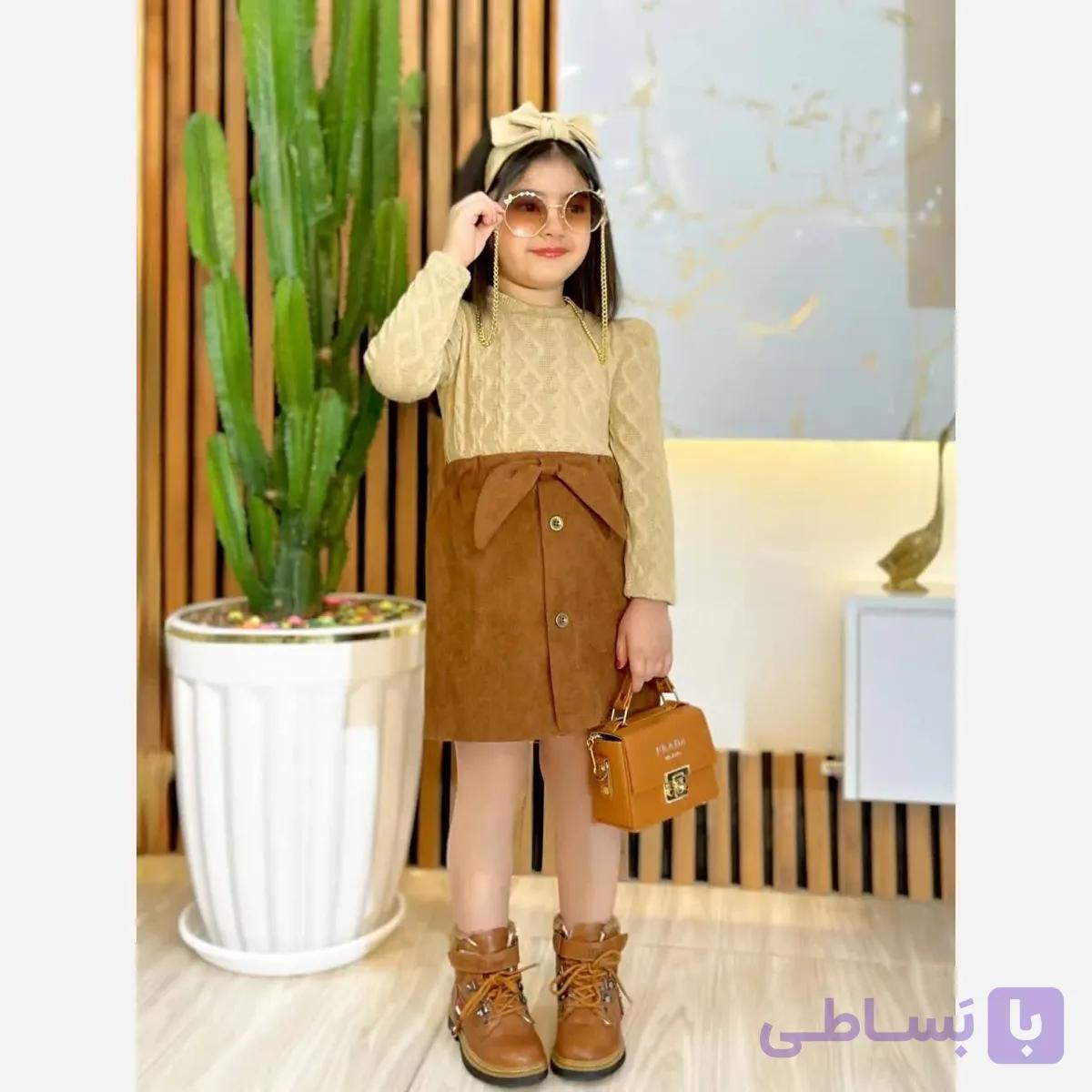 بلوز و دامن مجلسی دخترانه عروسکی پاییزه و بهاره — تصویر 1