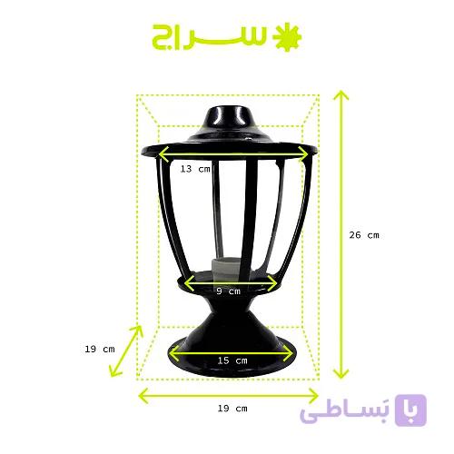 چراغ سردری حیاطی و پارکی فلزی مدل D-1TC — تصویر 1