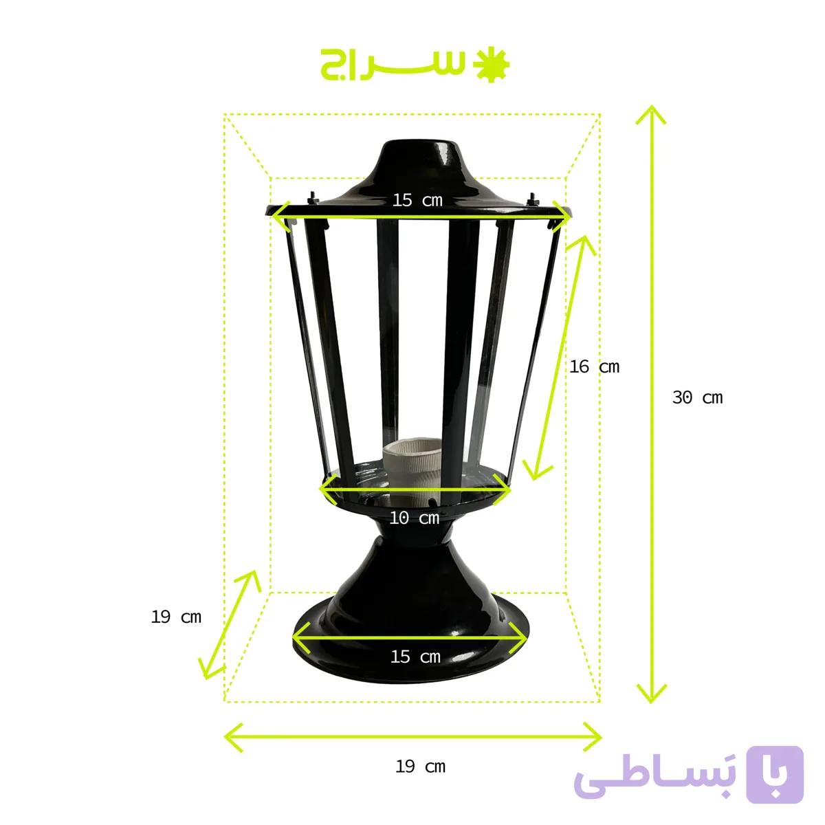 چراغ حیاطی سردری و پارکی فلزی مدل D-1TH — تصویر 1