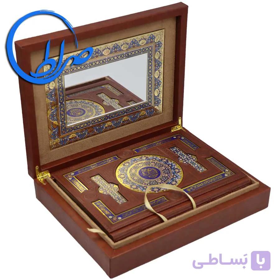 قرآن نفیس چرمی کاغذ معطر بدون ترجمه آینه دار — تصویر 1