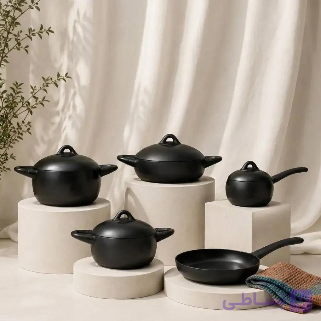 سرویس قابلمه چدنی ۹پارچه arow مدل Blackstone