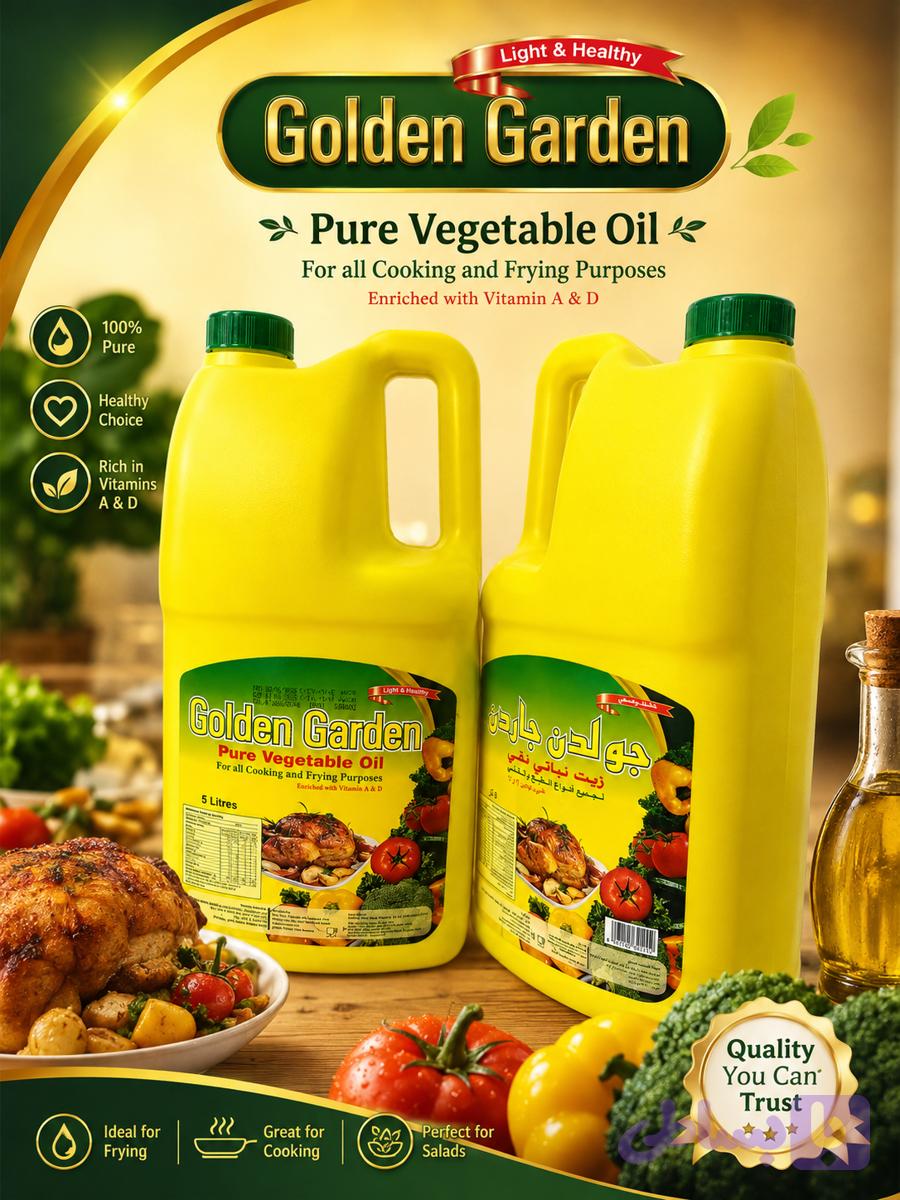 روغن جولدن جاردن اصلی پنج لیتری ساخت امارات