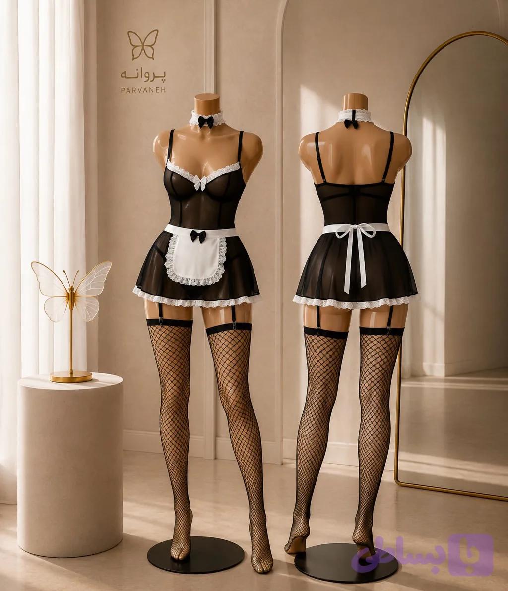 لباس خواب فانتزی جورابدار کد 2076