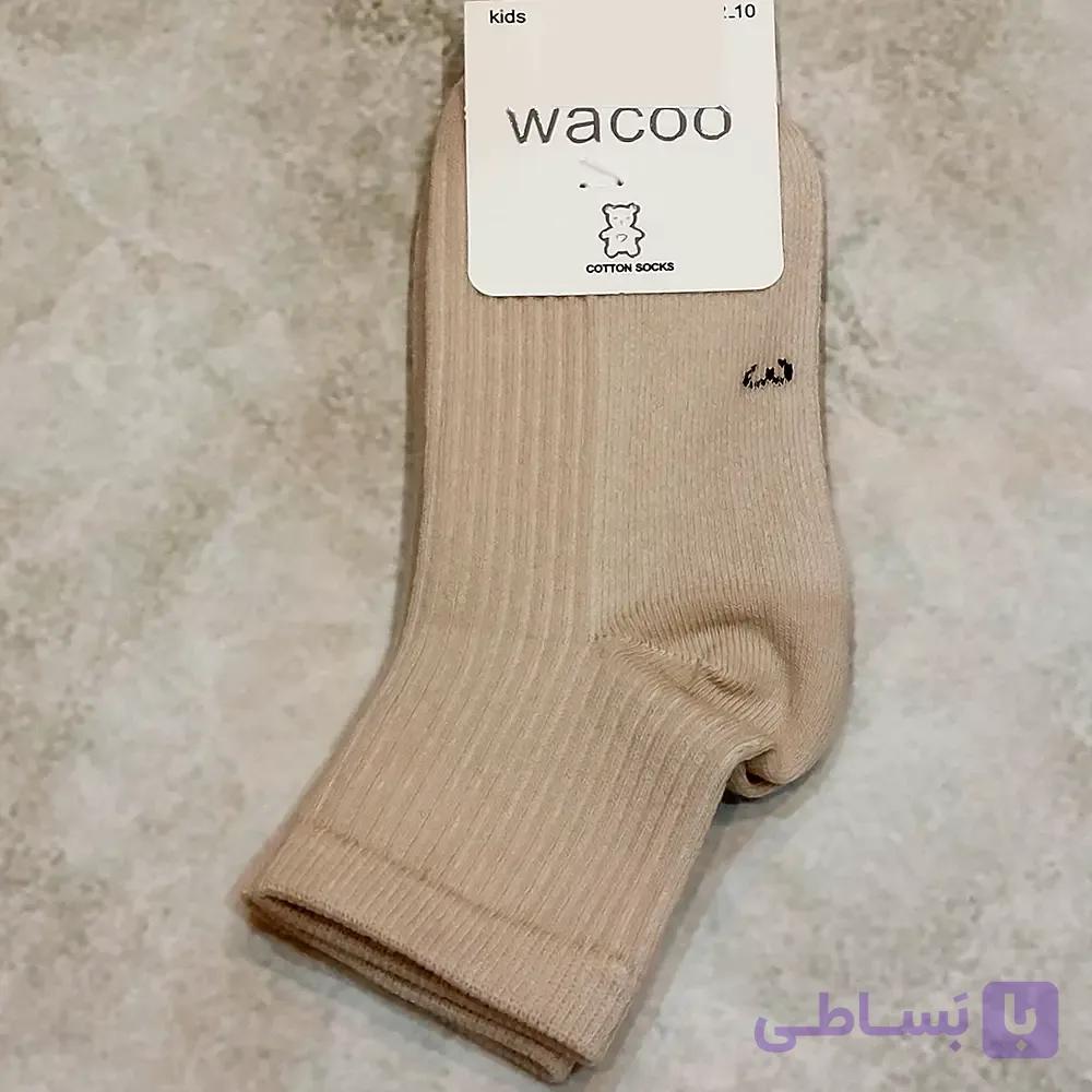 جوراب نیم ساق بچه گانه نخ پنبه واکو (wacoo) — تصویر 1