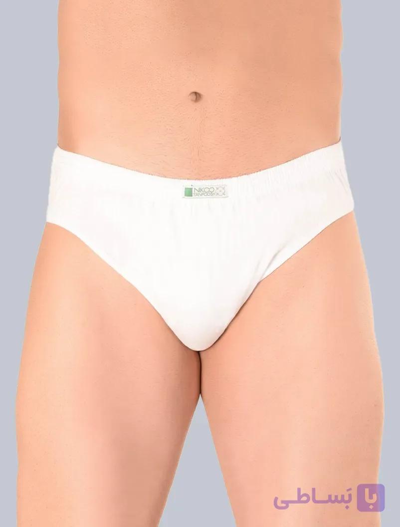 شورت پادار مردانه نیکوتن پوش سفید | کد ۳۰۰۱ | تمام نخی سایز M تا 2XL — تصویر 1