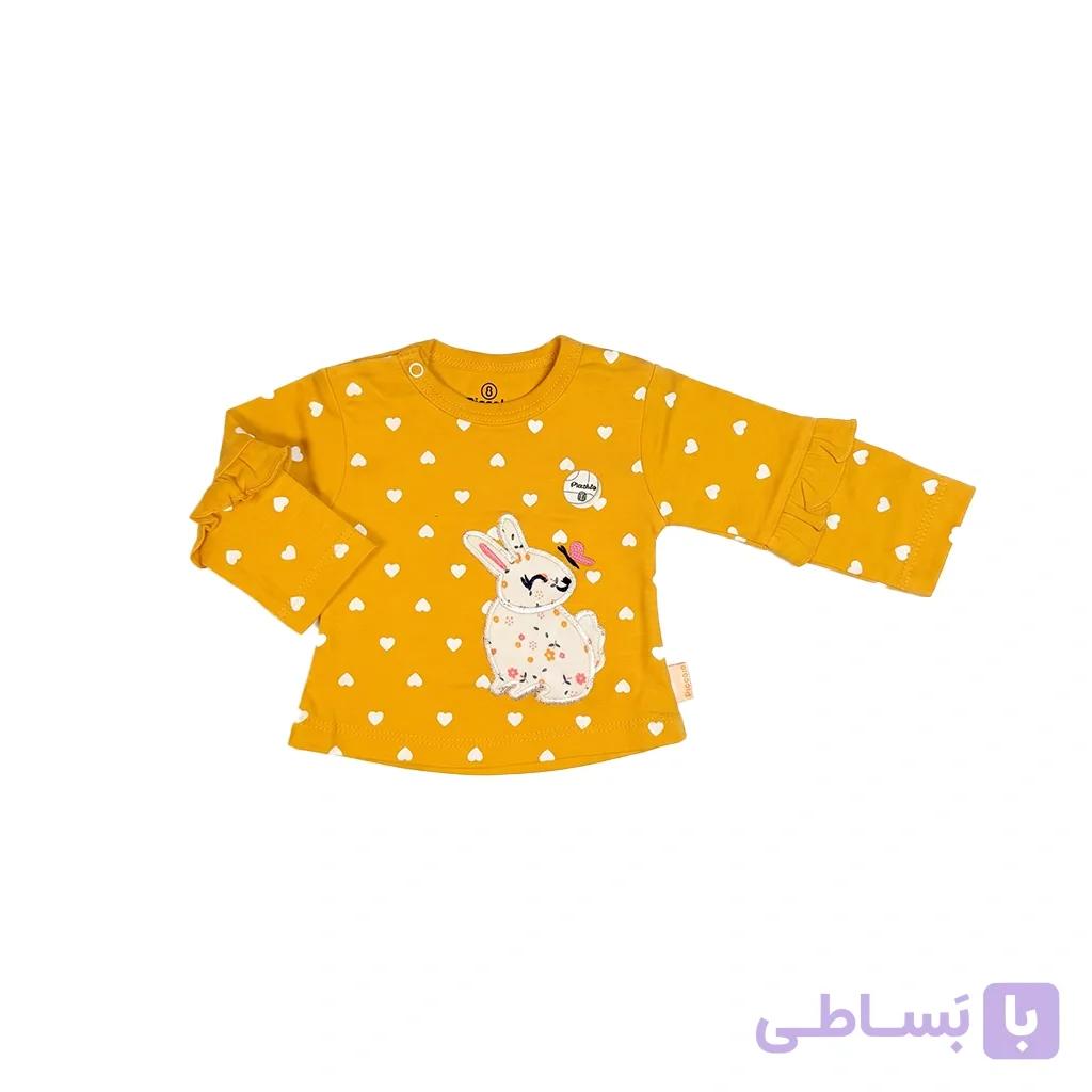بلوز مانتویی نوزادی دخترانه پیکولو طرح خرگوش — تصویر 1