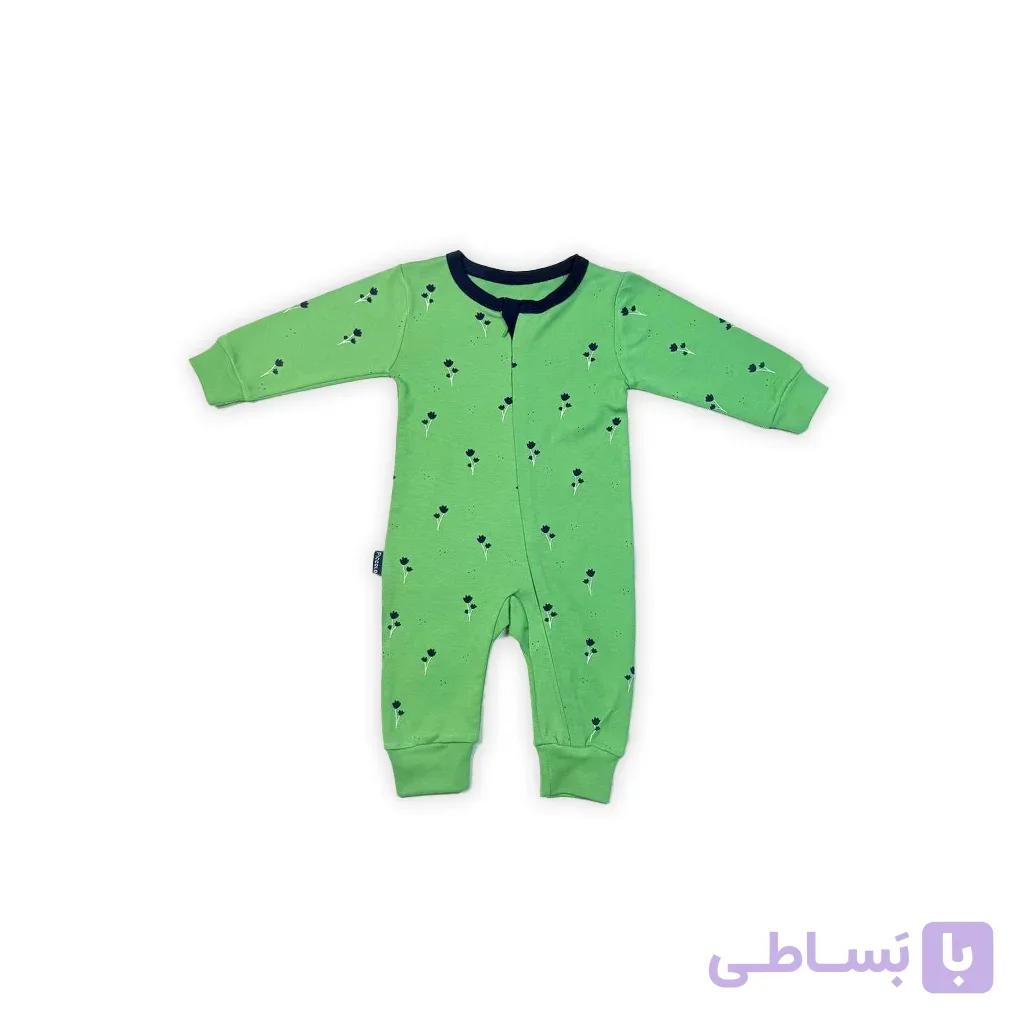 سرهمی نوزادی پیکولو طرح گل سبز