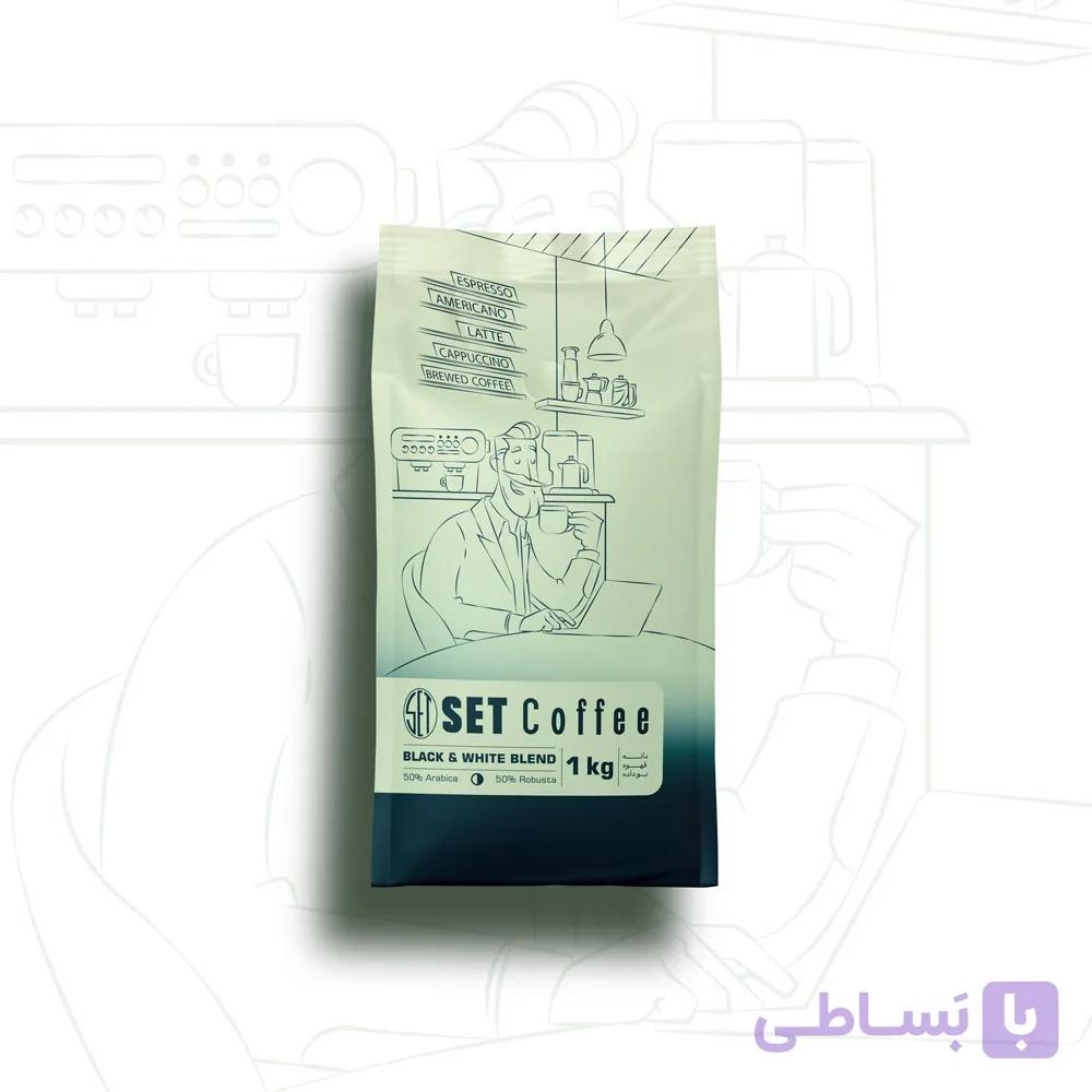 دانه قهوه ترکیبی (Black and White (50A/50R – یک کارتن 8 کیلویی