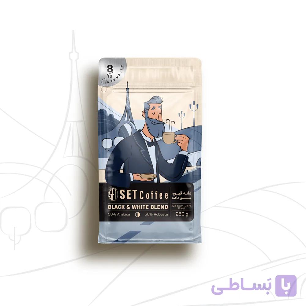 دانه قهوه ترکیبی (Black and White (50A/50R مقدار 250 گرم