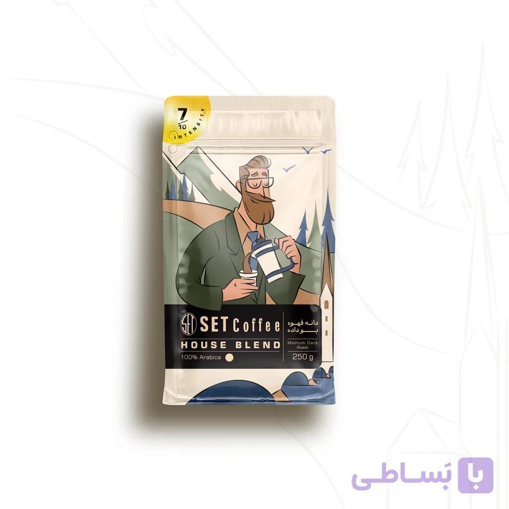 دانه قهوه ترکیبی 250 گرم HOUSE Blend 100% Arabica