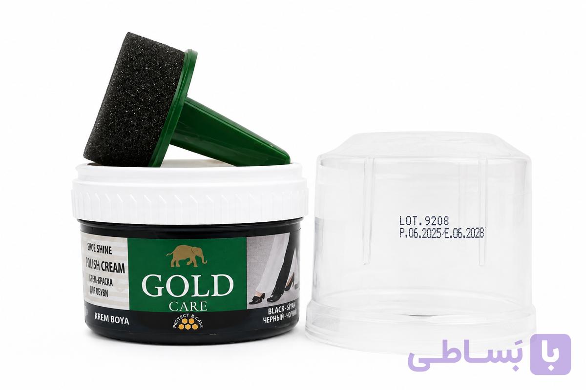 واکس خارجی  کیف و کفش Gold Care  رنگ مشکی