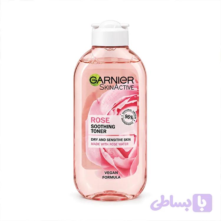 تونر گل رز گارنیر مدل SOOTHING مناسب پوست خشک و حساس — تصویر 1