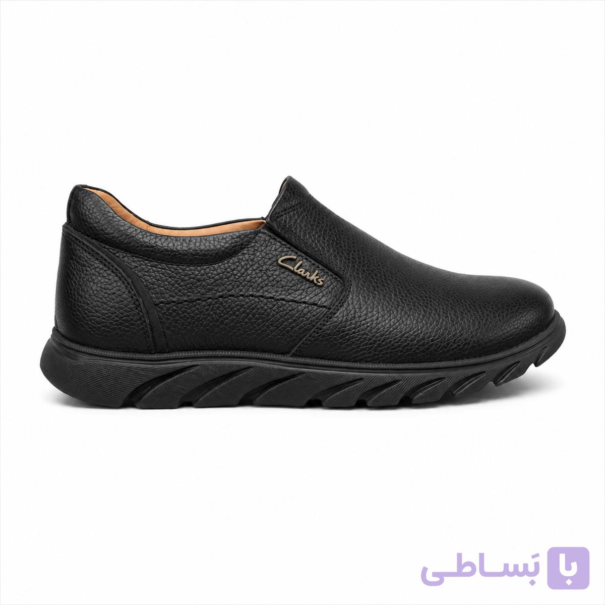 کفش چرم مردانه ساده بی بند کشی،زیره EVA