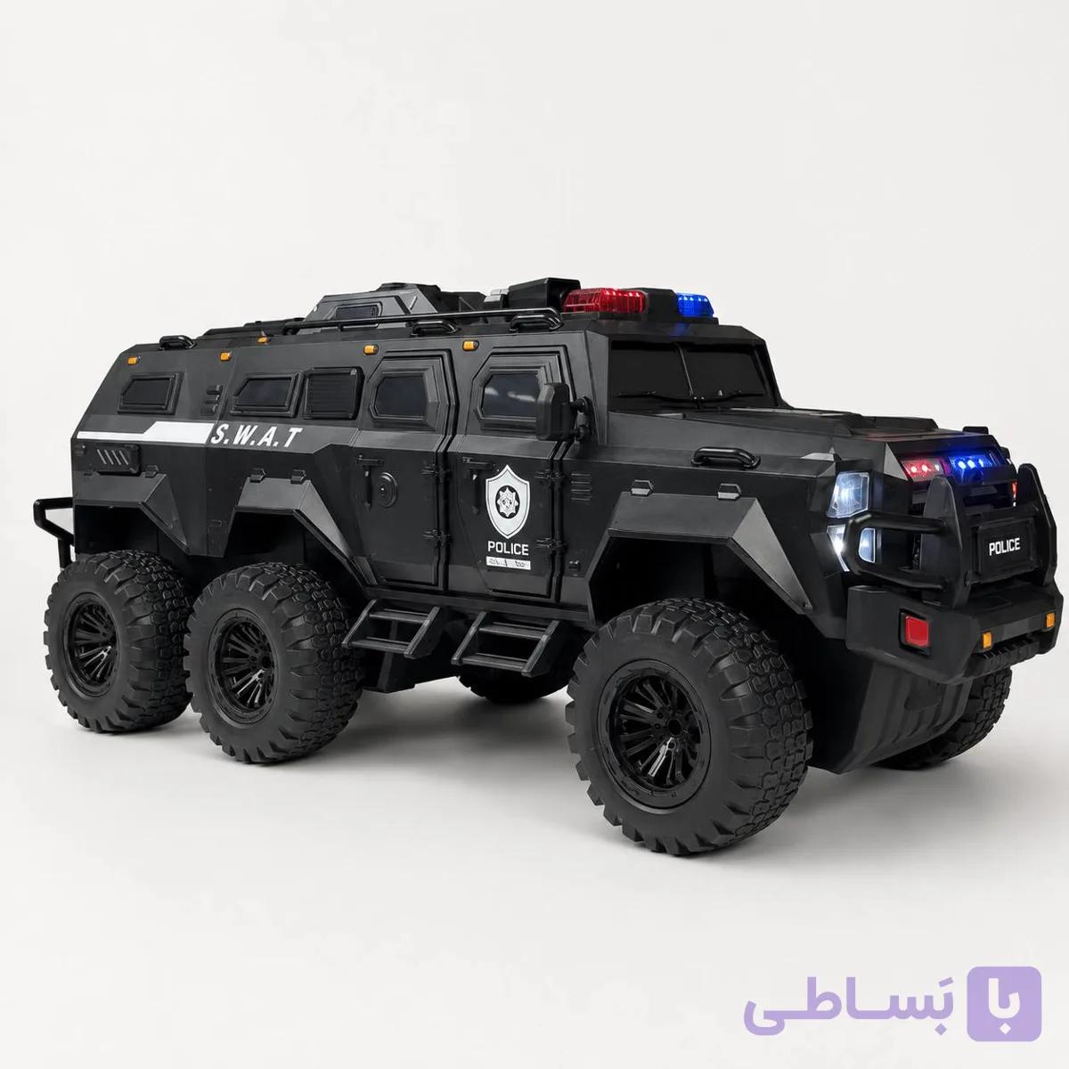 ماشین کنترلی پلیس زرهی شش‌چرخ S.W.A.T سایز بزرگ شش‌چرخ — تصویر 1