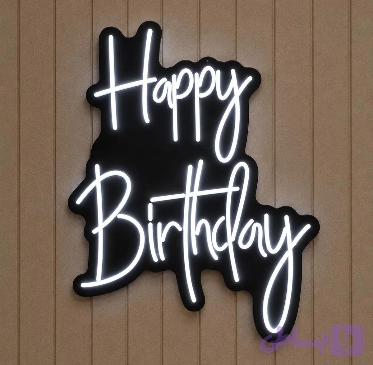 نئون طرح happy birthday — تصویر 1