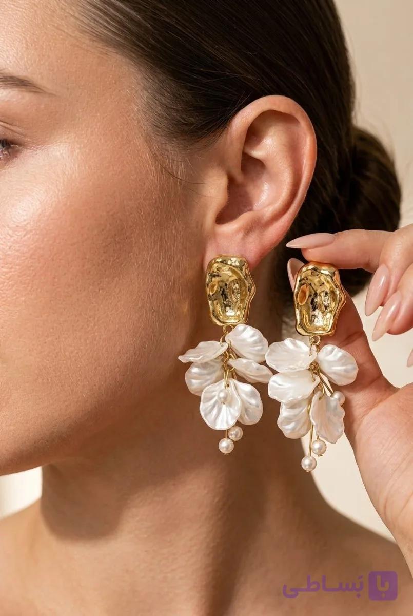گوشواره pearl and shell