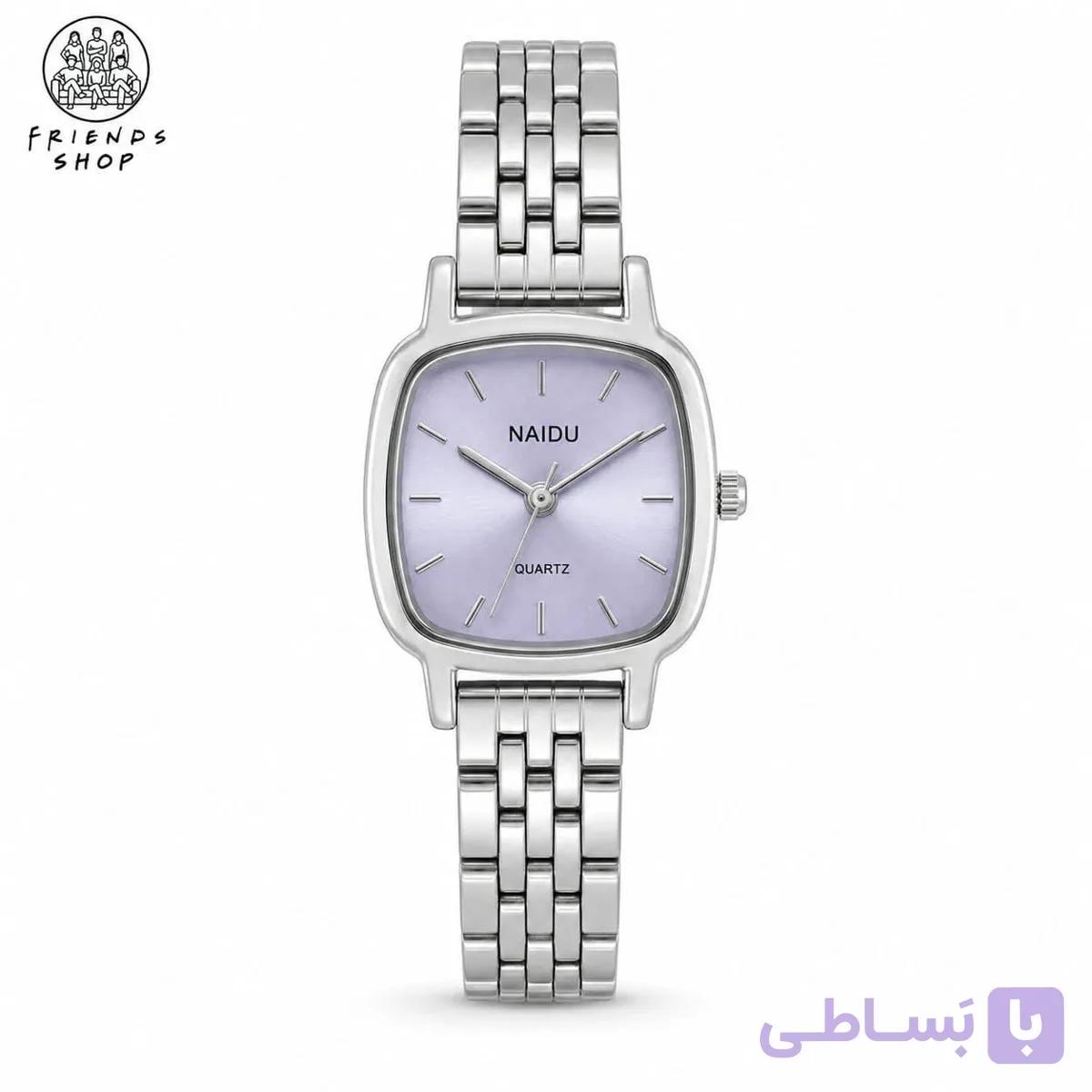 ساعت زنانه نایدو بند استیل صفحه مربعی کد WFS-1002 — تصویر 1