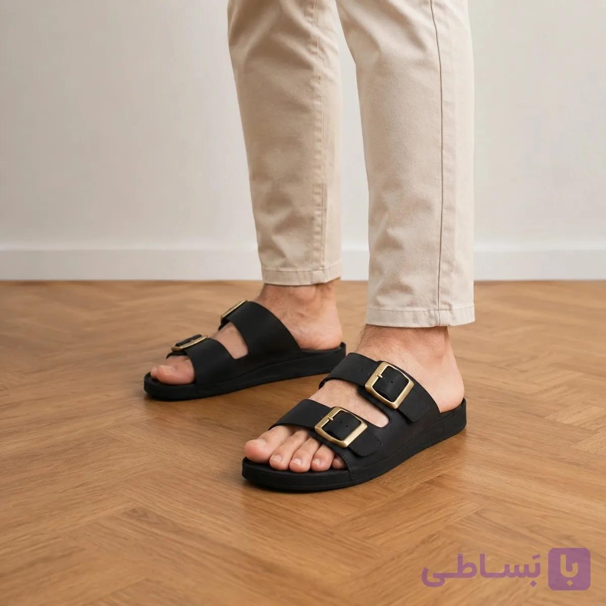 صندل مردانه برند رودو فلکس (Rudo Flex) مدل دو سگک — تصویر 1