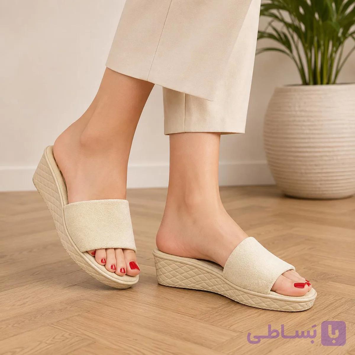صندل لژدار زنانه مدل خام — تصویر 1